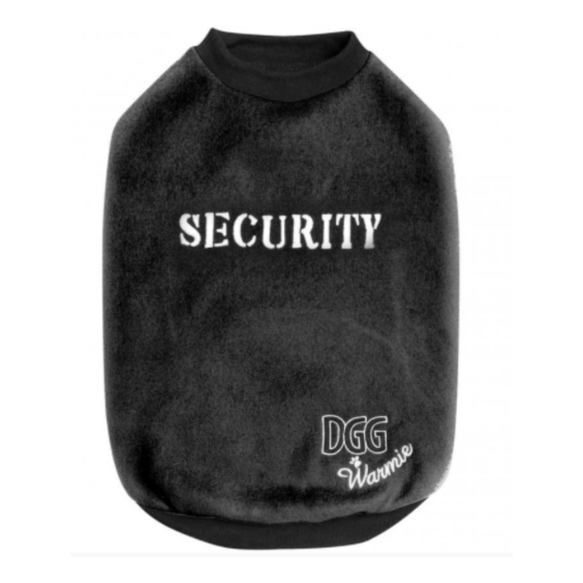 DGG Black Security Polar Fleece Warmie Dog Jumper - My Pooch and Me