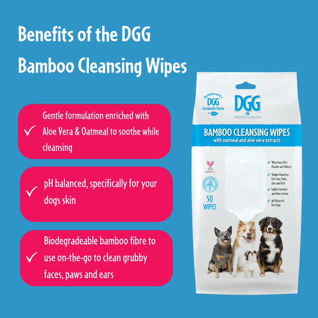 DGG Bamboo Wipes For Dog Paws, Face and Ears 50Pk - My Pooch and Me