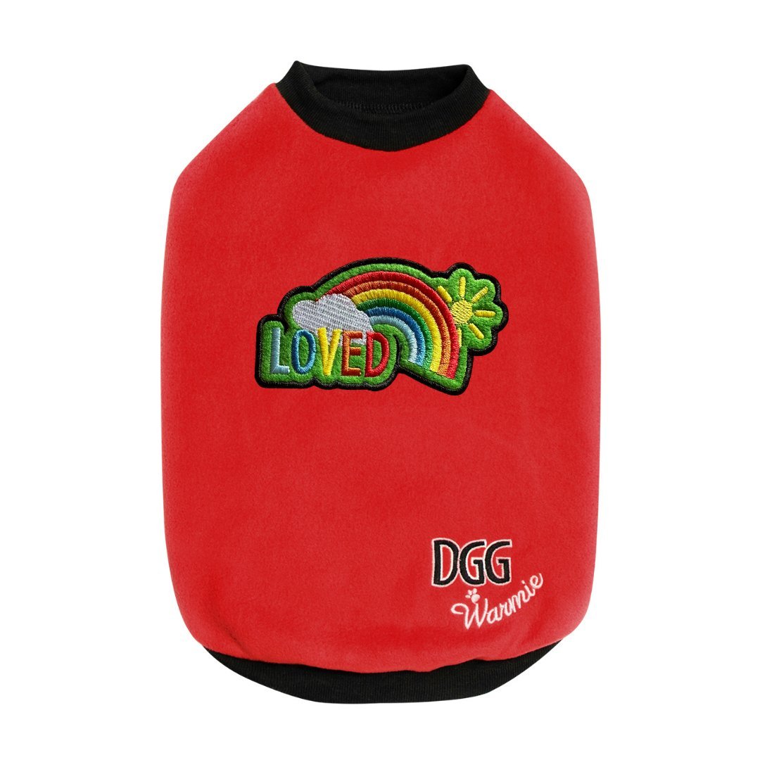 DGG Red Loved Polar Fleece Dog Warmie - My Pooch and Me