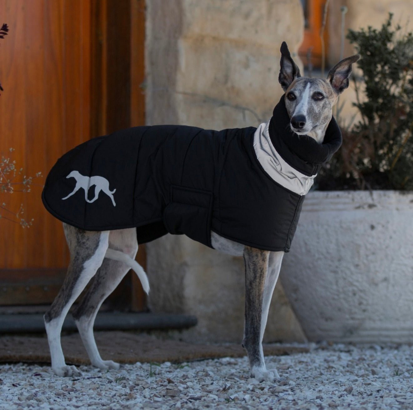 Wriggley Diggley Black Barka Parka Longbody Dog Coat With Reflectors - My Pooch and Me
