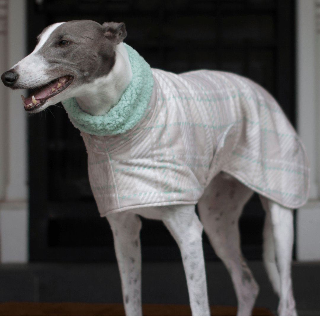Wriggley Diggley Pastel Plaid Homebody Polar Fleece Dog Snug - My Pooch and Me