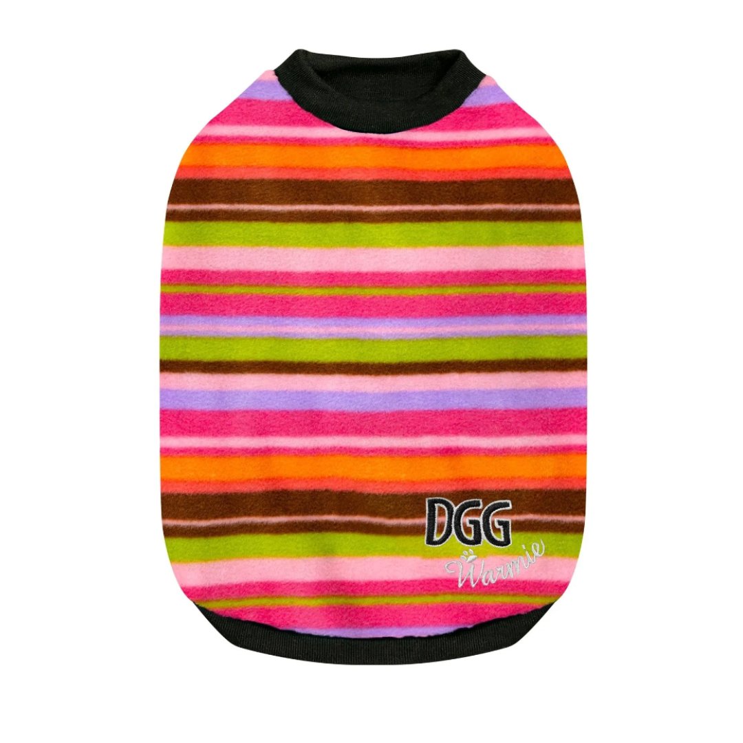 DGG Candy Stripe Polar Fleece Warmie Dog Jumper - My Pooch and Me