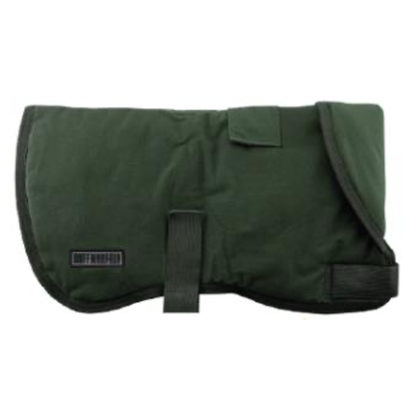 Ruff N Rugged Water-Resistant Moss Green Canvas Dog Coat