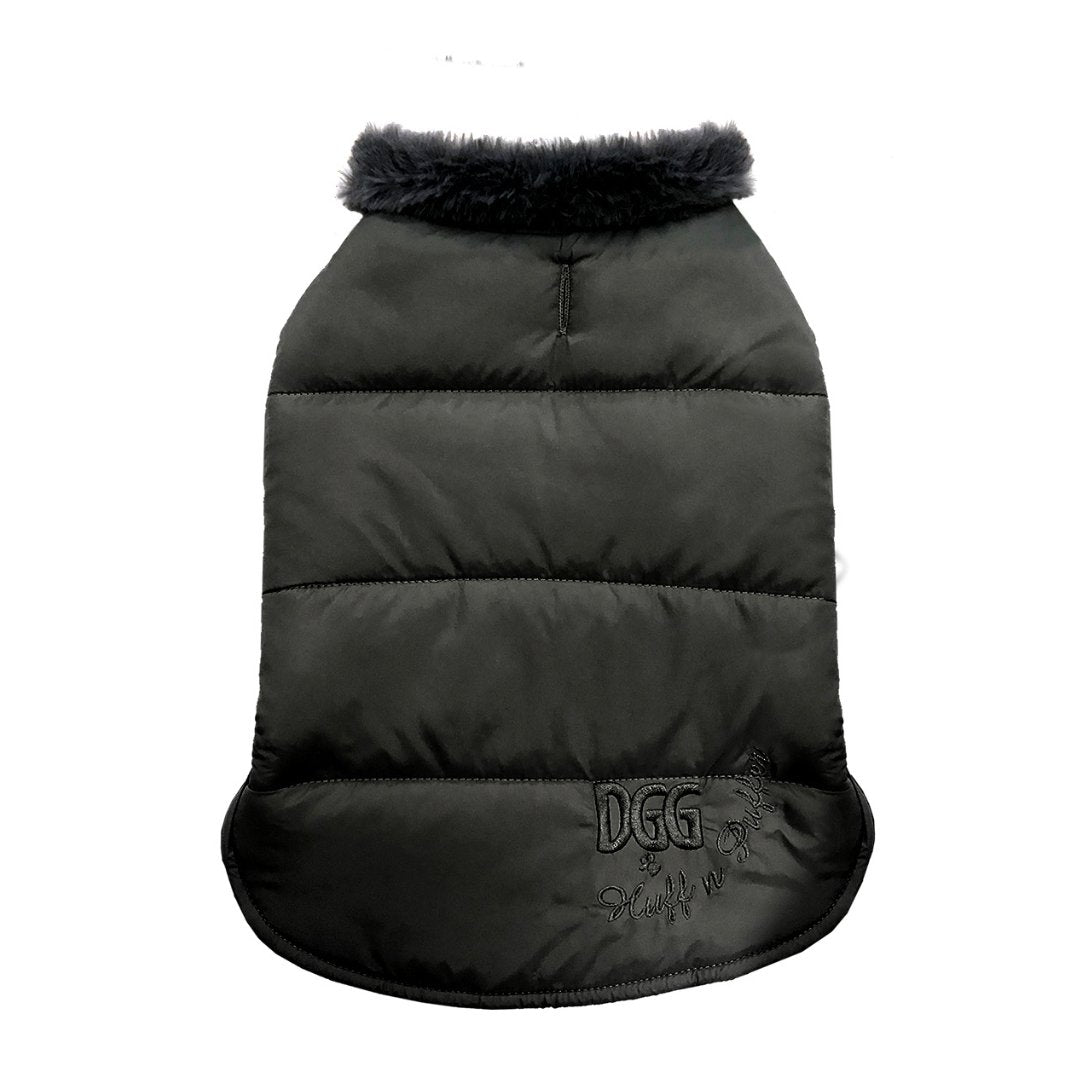 DGG Black Puffer Dog Coat - My Pooch and Me