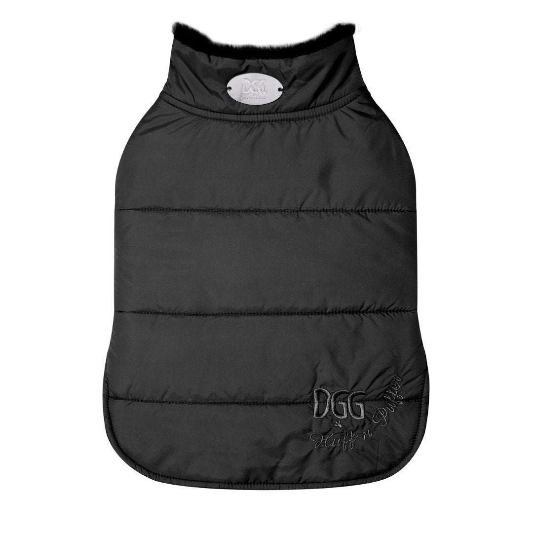 DGG Black Puffer Dog Coat - My Pooch and Me