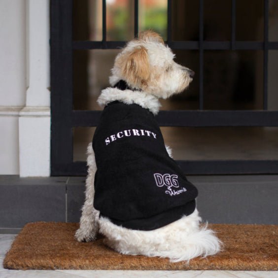 DGG Black Security Polar Fleece Dog Warmie - My Pooch and Me