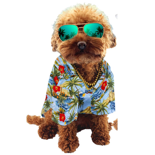 DGG Blue Hawaiian Dog T-Shirt - My Pooch and Me