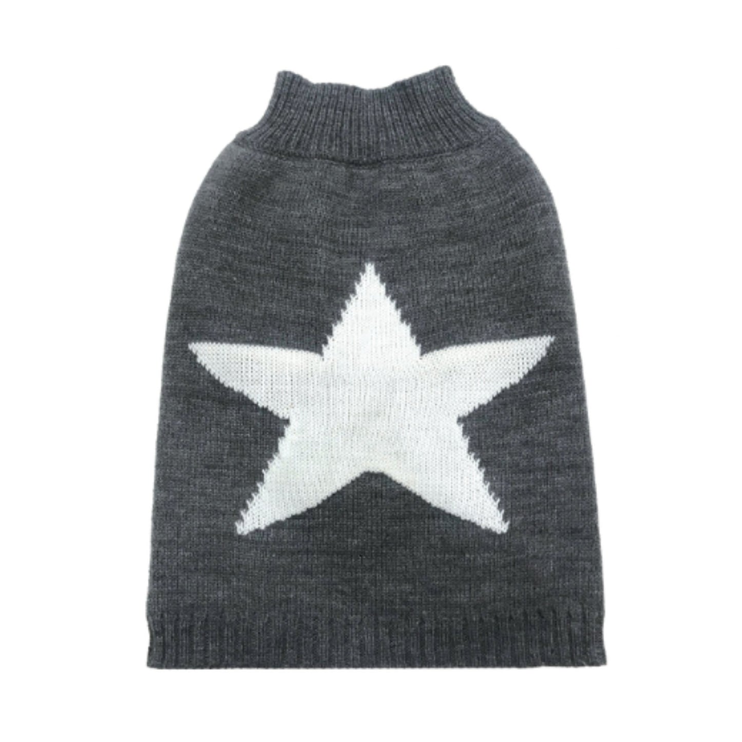 DGG Grey Star Knitted Dog Jumper - My Pooch and Me