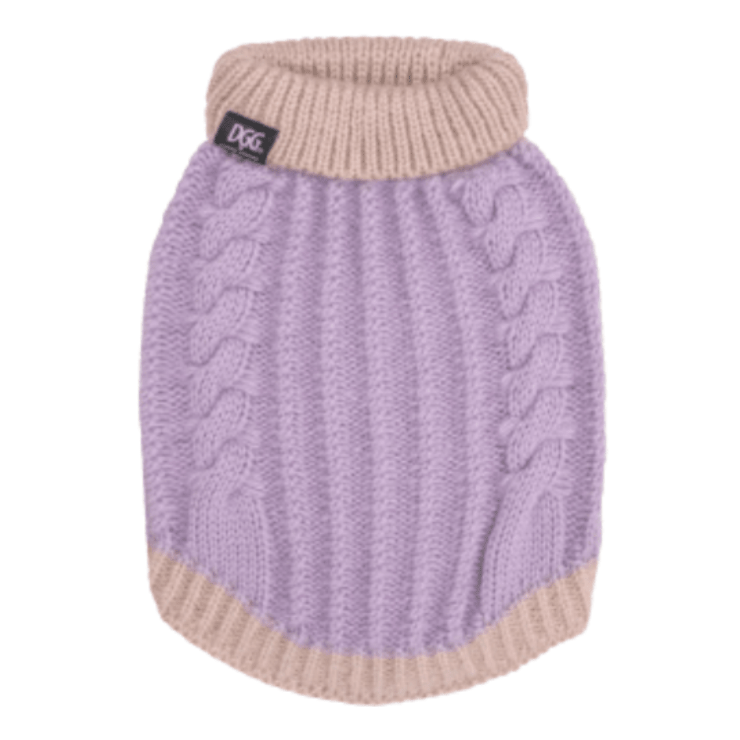 DGG Lilac & Flax Chunky Knitted Dog Jumper - My Pooch and Me