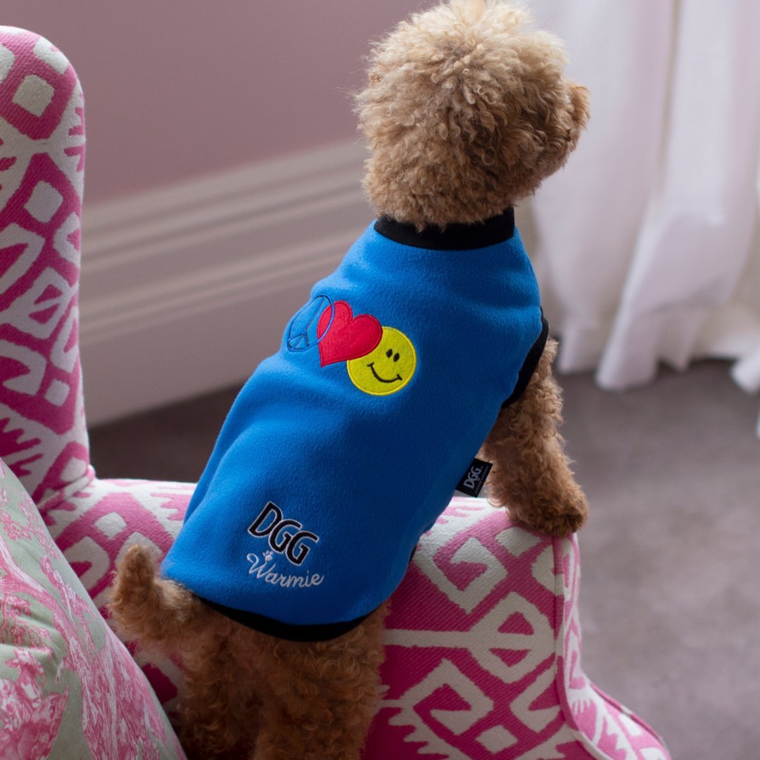 DGG Peace Love & Smiles Polar Fleece Dog Warmie - My Pooch and Me