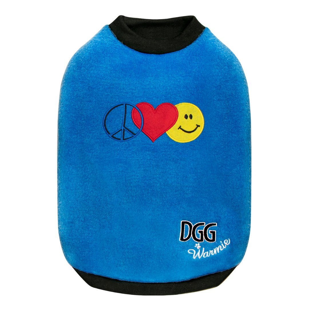 DGG Peace Love & Smiles Polar Fleece Dog Warmie - My Pooch and Me