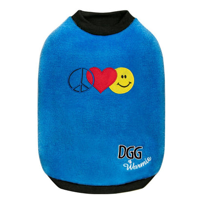 DGG Peace Love & Smiles Polar Fleece Dog Warmie - My Pooch and Me