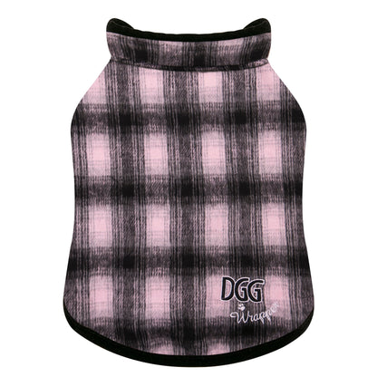 DGG Pink & Grey Tartan Dog Coat - My Pooch and Me