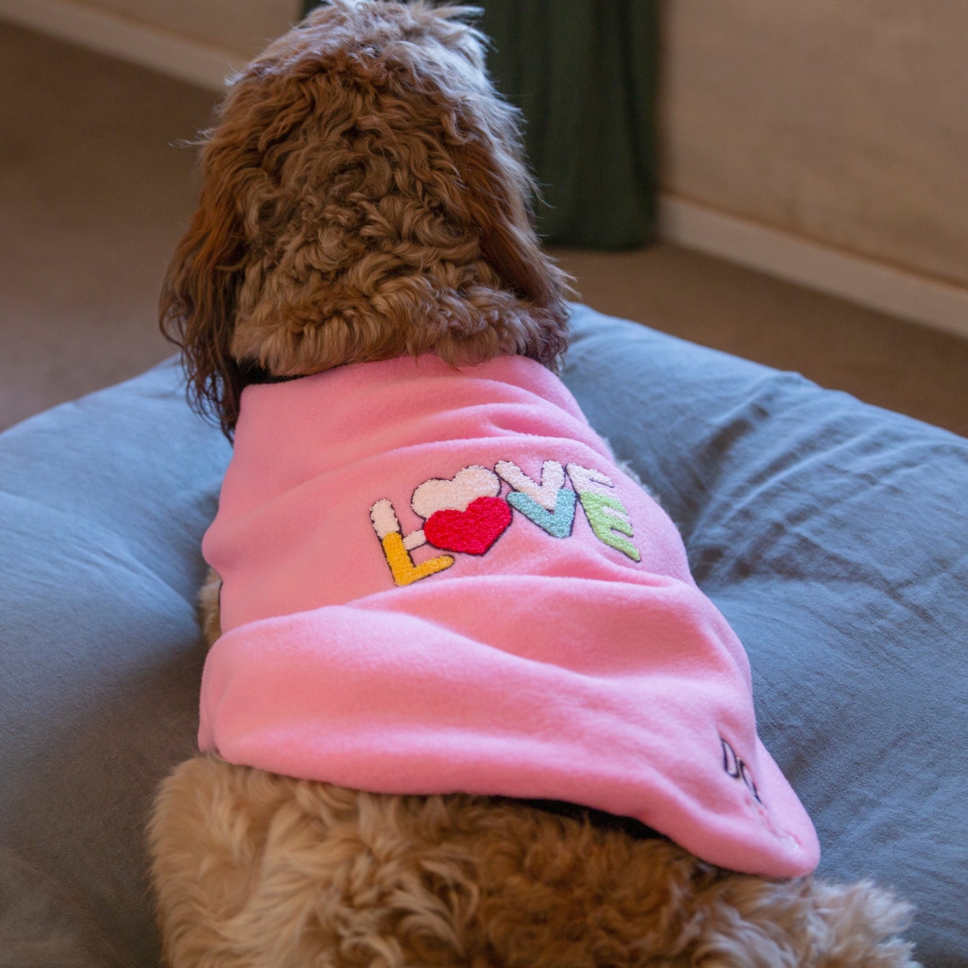 DGG Pink Love More Polar Fleece Dog Warmie - My Pooch and Me