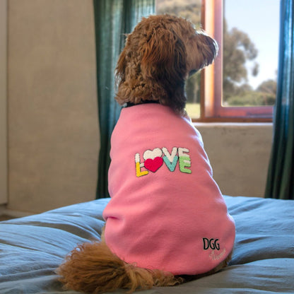 DGG Pink Love More Warmie Dog Jumper - My Pooch and Me