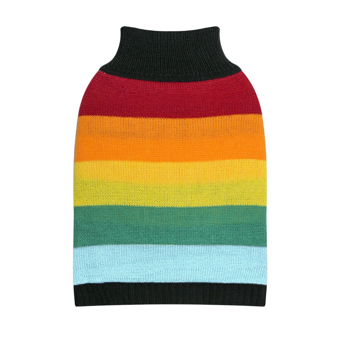 DGG Rainbow Stripe Knitted Dog Jumper - My Pooch and Me