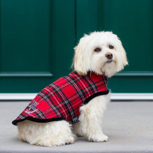 DGG Red Tartan Dog Coat - My Pooch and Me