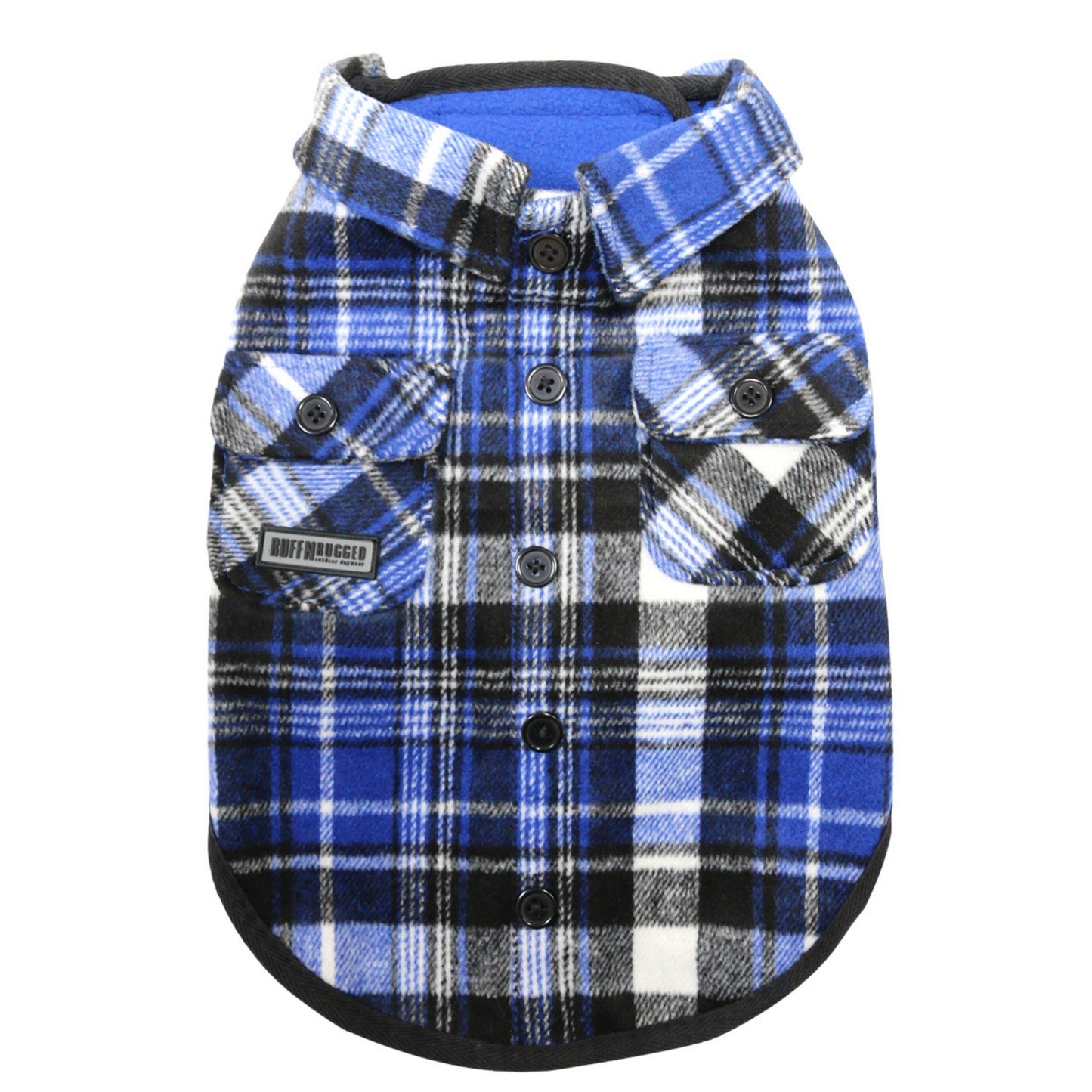 Ruff N Rugged Blue Flannelette Dog Coat - My Pooch and Me