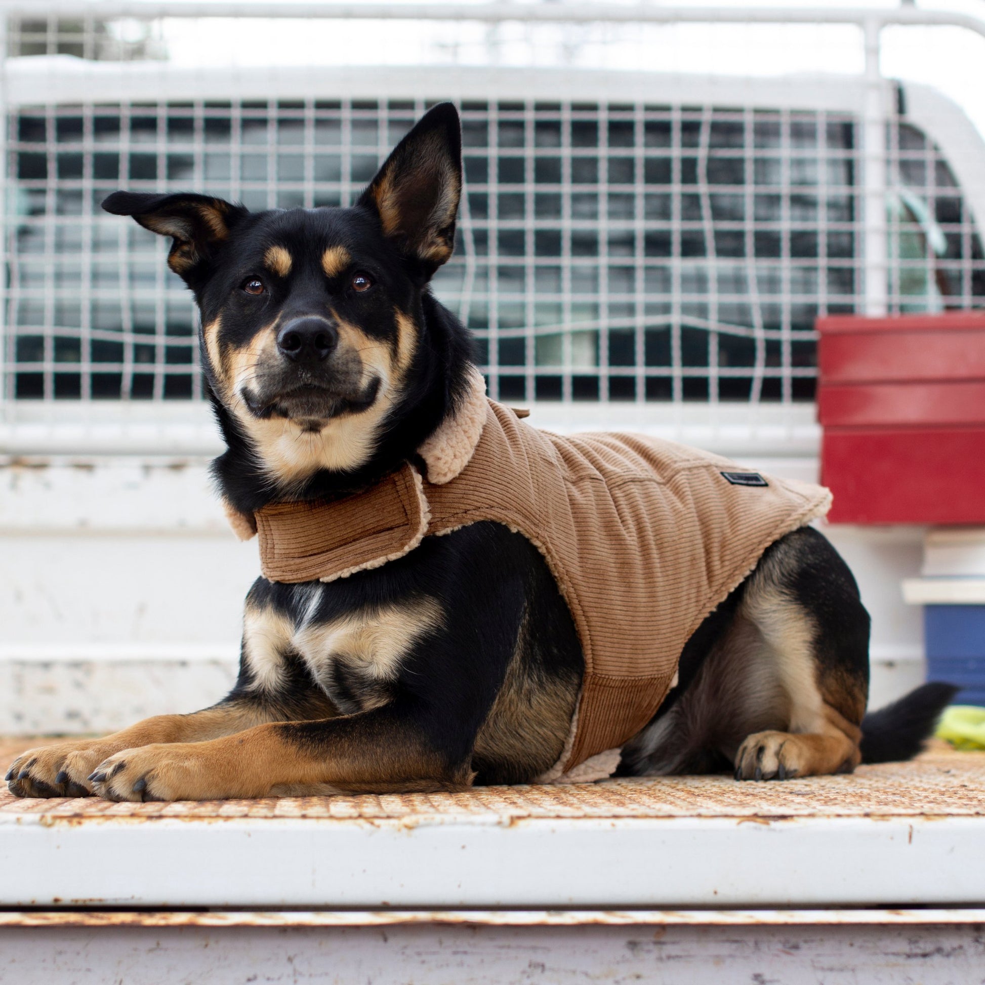 Ruff N Rugged Camel Corduroy Dog Coat - My Pooch and Me