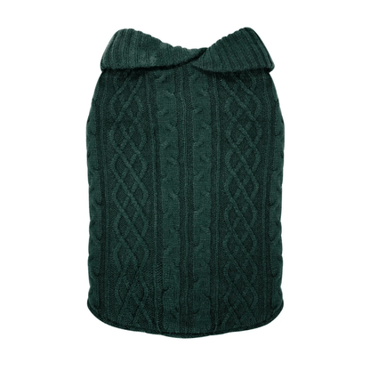 Ruff N Rugged Forest Green Wooley Knit Dog Coat - My Pooch and Me