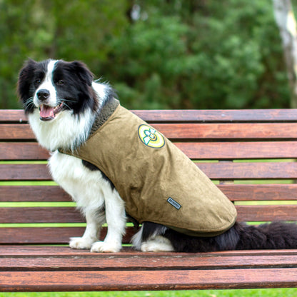 Ruff N Rugged Khaki Dog Coat - My Pooch and Me