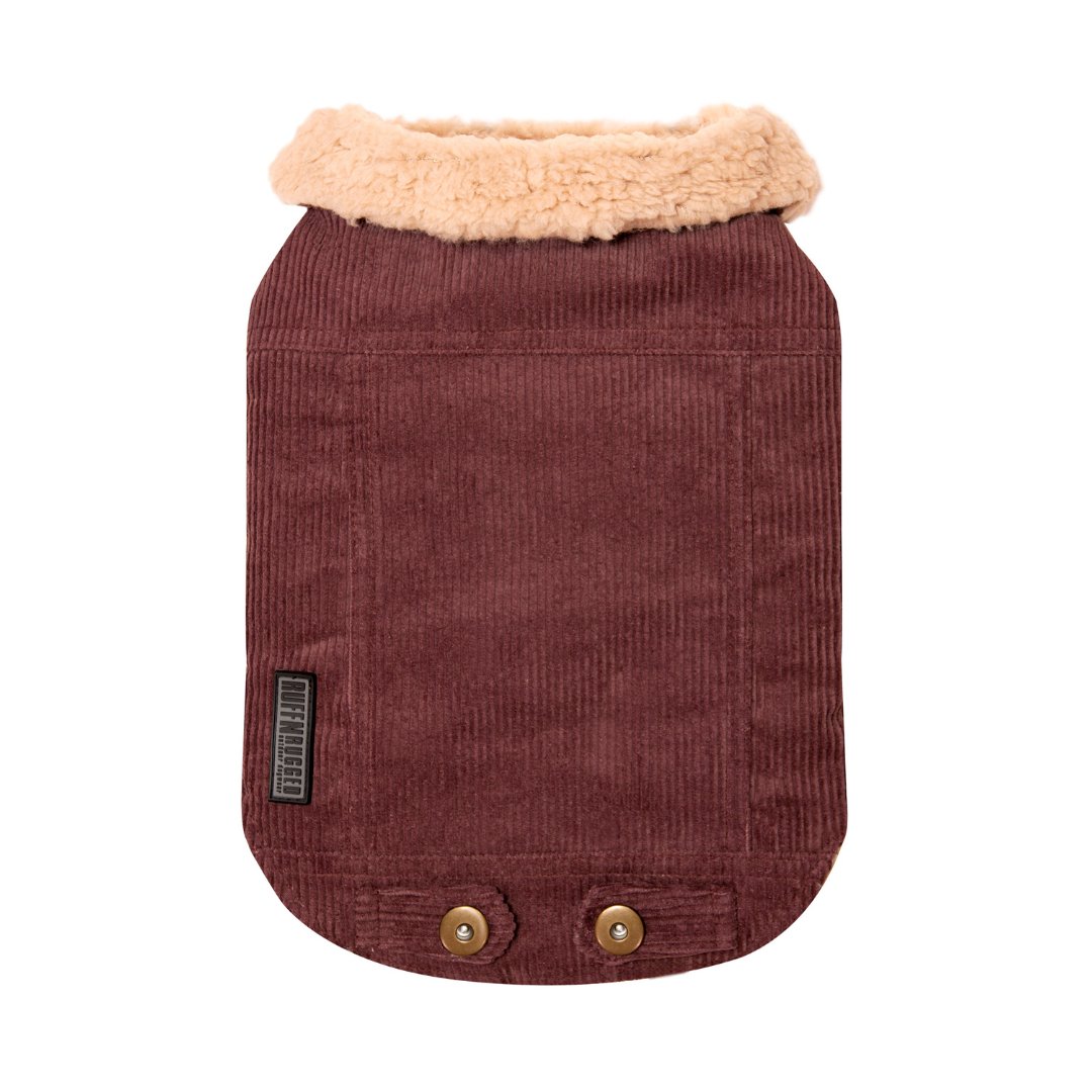 Ruff N Rugged Merlot Corduroy Dog Coat - My Pooch and Me