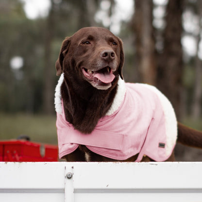 Ruff N Rugged Pink Sherpa Dog Coat - My Pooch and Me