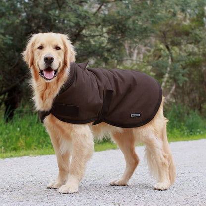 Ruff N Rugged Water - Resistant Brown Canvas Dog Coat - My Pooch and Me