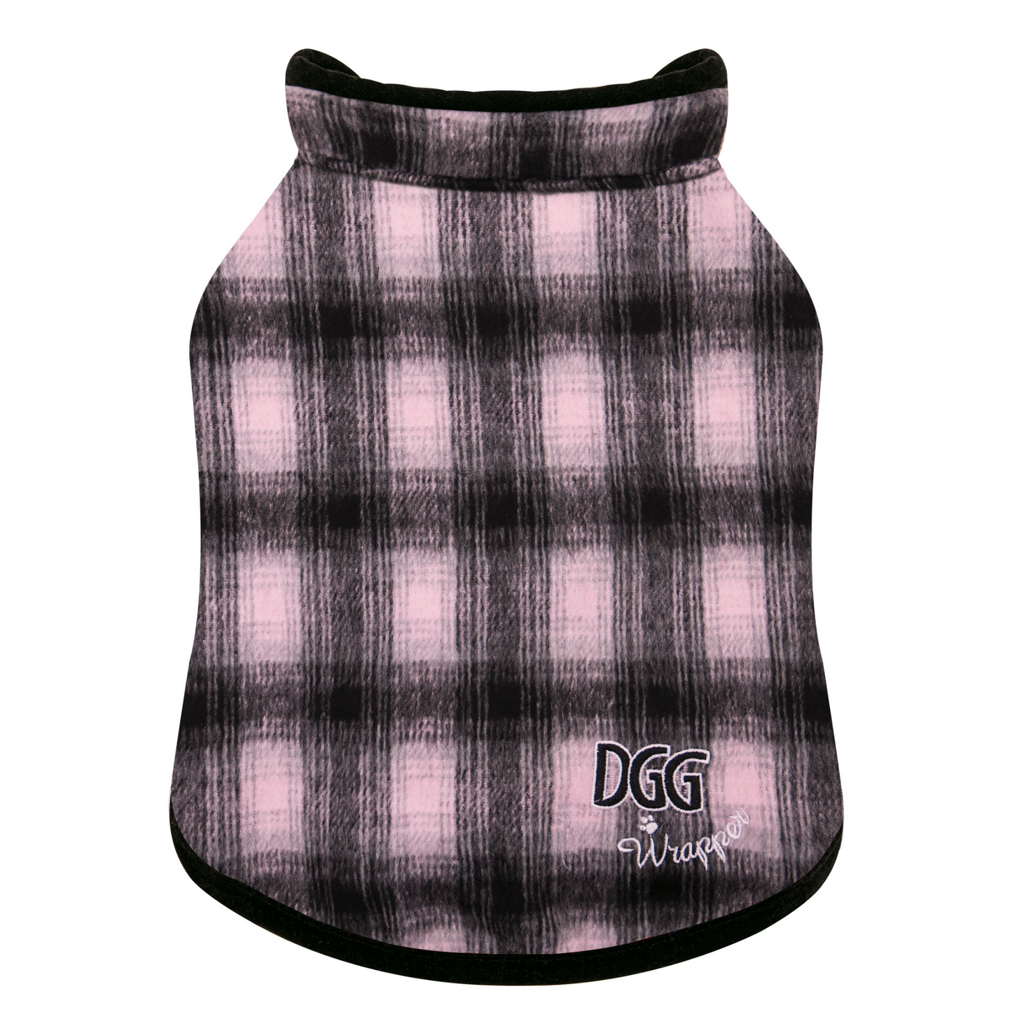 DGG Pink & Grey Tartan Dog Coat