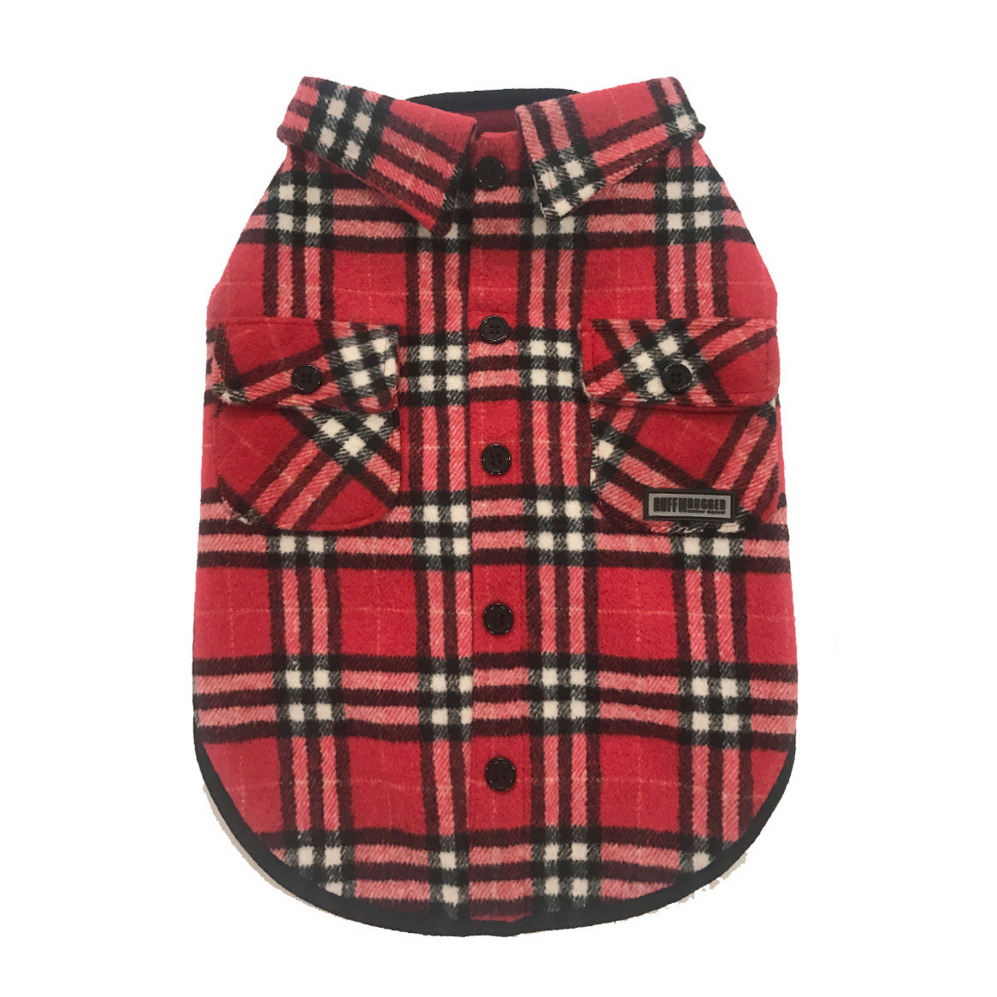Ruff N Rugged Red Flannelette Dog Coat
